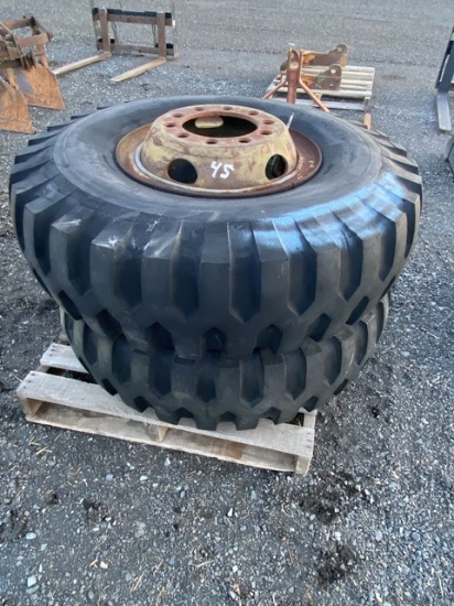 Military Truck 14.00 - 20 Tires on 10 Hole Wheels