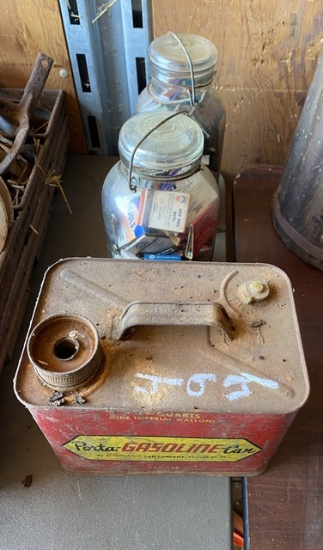 Antique Gas Can and Antique Matches