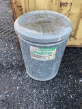 Galvanized Trash Can