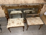 Wall Mirror and 2 Small Bench’s