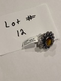 German Silver Citrine Ring Size 7