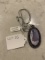 Dendrite Opal Pendant Necklace with Chain German Silver