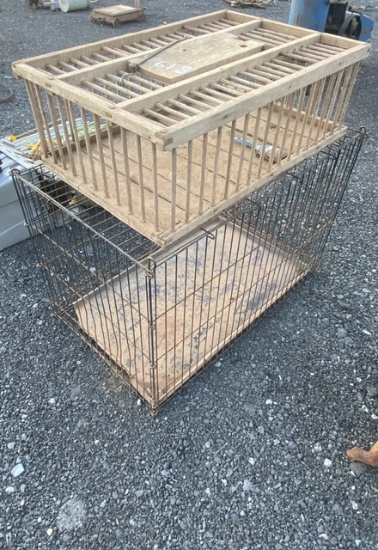 Metal Cage and Wooden Cage