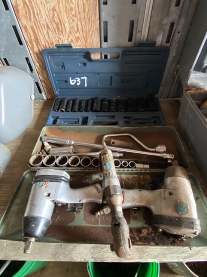 Air Impacts, Air Ratchets, and Socket Sets