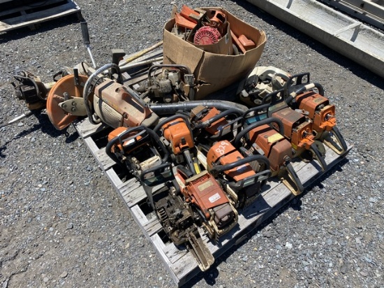 Pallet of Stihl Chainsaw and Weed Eaters