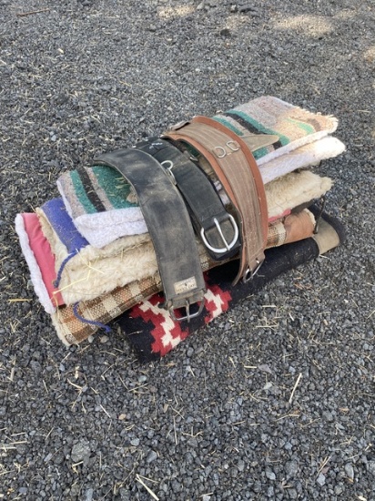 5 Western Pads and 3 Western Girths