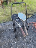 Tennis Racket and Cart