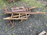 Metal Pipe Rack Stand in the Ground