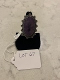 Amethyst Ring Size 7 German Silver