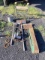Stand, Shovels, Horse Shoes, Wash Bucket