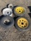 5 Rims and 3 Tires