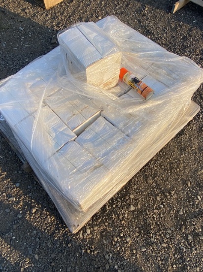 Pallet of Orange Spray Cans of Marking Paint