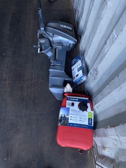 Yamaha Boat Motor, Fuel Line Kit, and Fuel Tank
