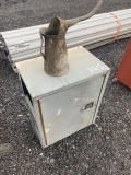 Metal Cabinet and Oil Can
