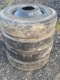4 Tires and Rims 10 Lug, 10R22.5