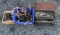 Metal Tool Box and Tote of Misc. Antique's