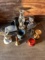 Radio Clock, Belt, Candle Misc. and Lantern