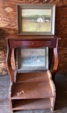 Side Table, 2 Picture Frames and 2 Stands