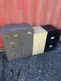3 Metal Filing Cabinets