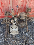 Antique Drill Press, Lantern and Stands