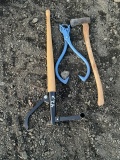 Log Turner, Log Puller and Axe
