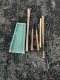 Antique Dehorner, Handles, Bat, and Gutter Drain