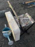 Camping Chair, Box Fan and Watering Can