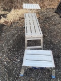 Metal Stool, Bench and Table