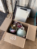 Lamp, Paper Cutter, and Storage Box