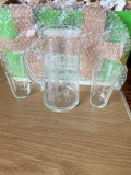 Bamboo Style Pitcher, Wine Glasses and Cups