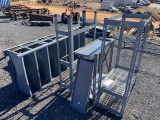 4 Metal Shelving Units