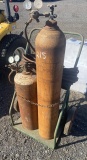 Large Oxygen and Acetylene Torch Cart