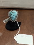 Turquoise Ring Size 6 German Silver