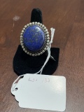 Lapis Ring Size 6 German Silver