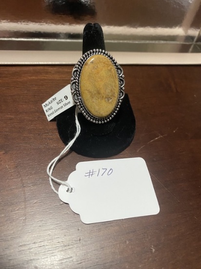 Mukaite Ring Size 9 German Silver