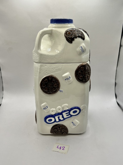 Oreo and milk jug cookie jar