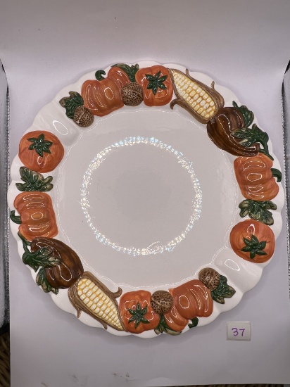 Thanksgiving themed platter with original box