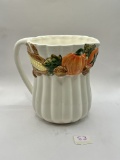Thanksgiving themed ceramic pitcher with original box