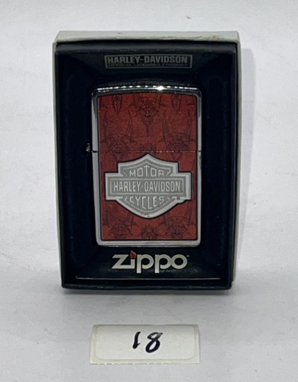 Harley-Davidson Zippo Lighter with Red Detailing