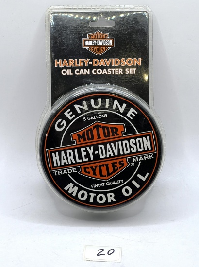 Harley-Davidson Oil Can Coaster Set