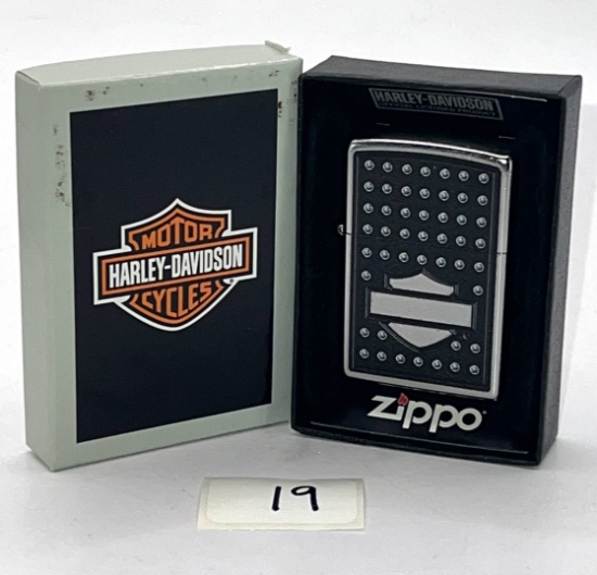 Harley-Davidson Zippo Lighter with Studded Detail