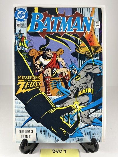 Batman #481 Messenger of Zeus! Comic -   - DC Comics - Doug Moench Jim Aparo