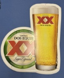 Dos Equis metal sign