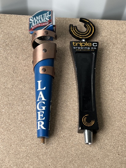 Samuel Adams Boston Lager & Triple C Brewing Co. Tap Handles - Used Condition