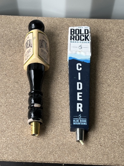 Oatmeal Porter and Bold Rock Hard Cider Tap Handles - Used
