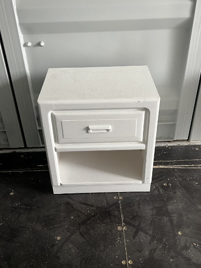 White Wooden Nightstand - Used