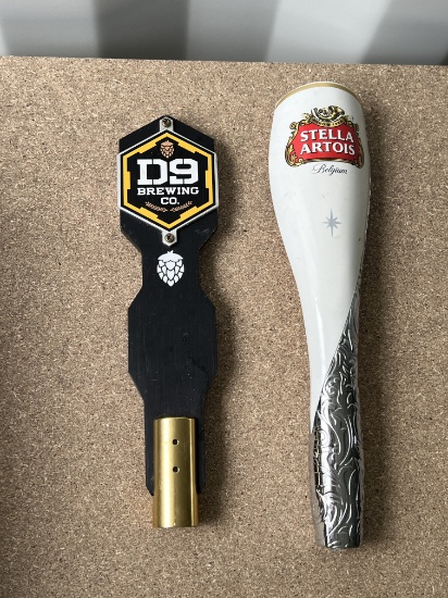 D9 and Stella Artois beer taps