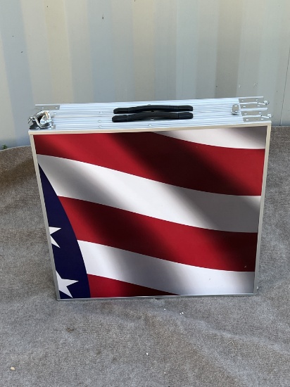 American flag folding game table