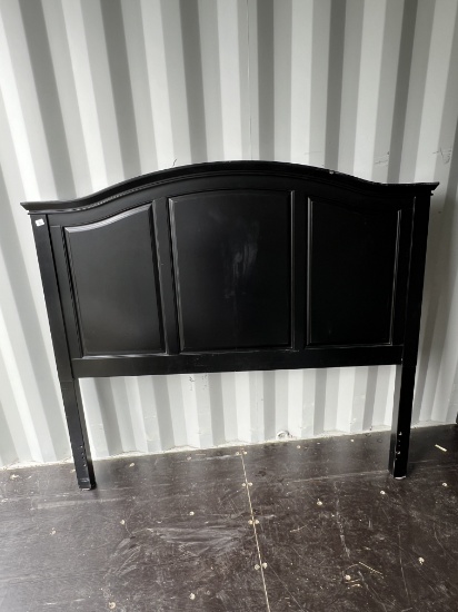 Black Wooden Headboard - Used Condition