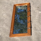 Vintage Wall Mirror with Hooks - Used